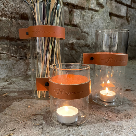 Glasvas med lyktor 3-pack