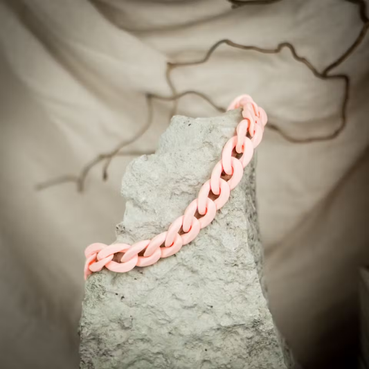 Halskæde Chains Of Colour, Rosa