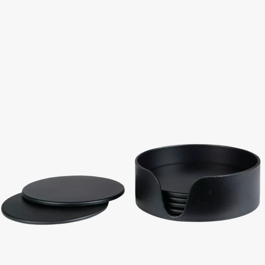 Glasunderlägg svart