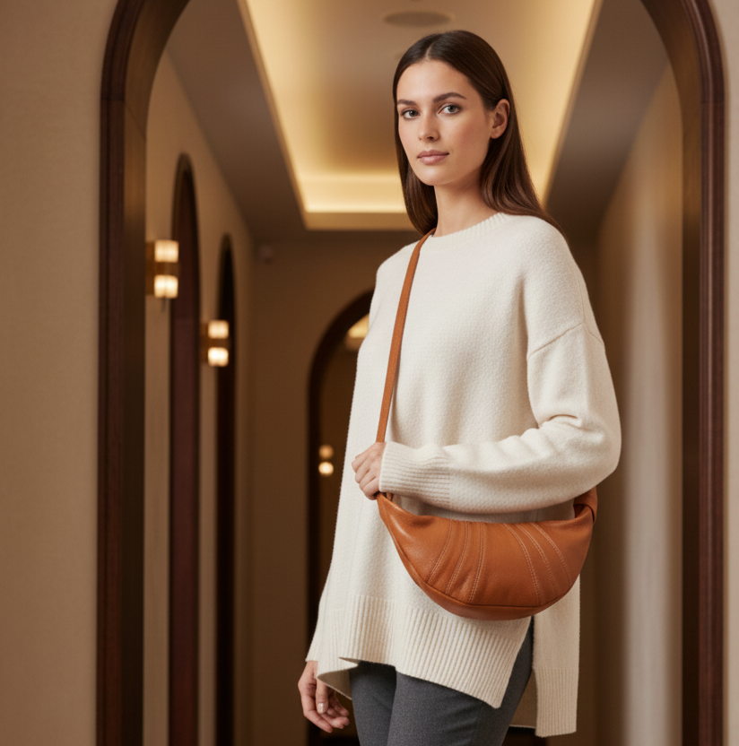 Handbag Björklöv, Brown