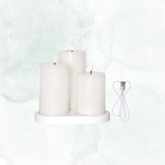 Batteriljus 3-pack charge