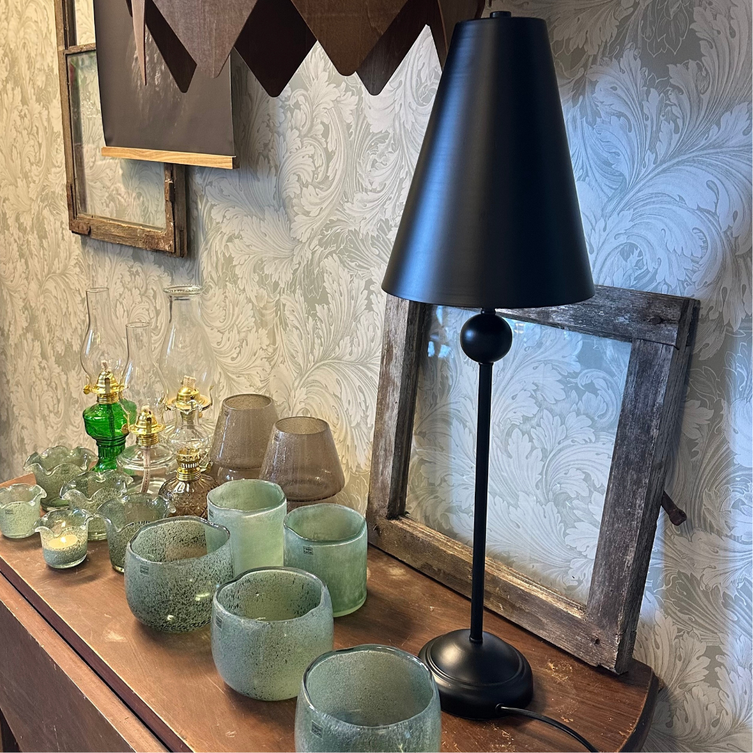 Bordslampa Svart plåt