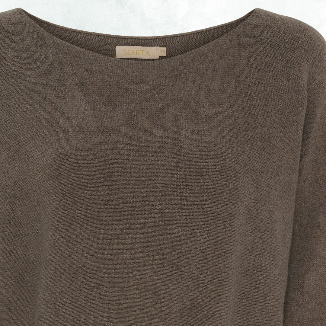 Finstickad tröja Dagmar, Nougat