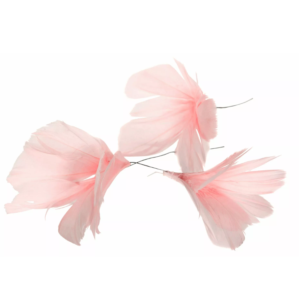 Fjäder/Tråd Blom 12-pack, Rosa