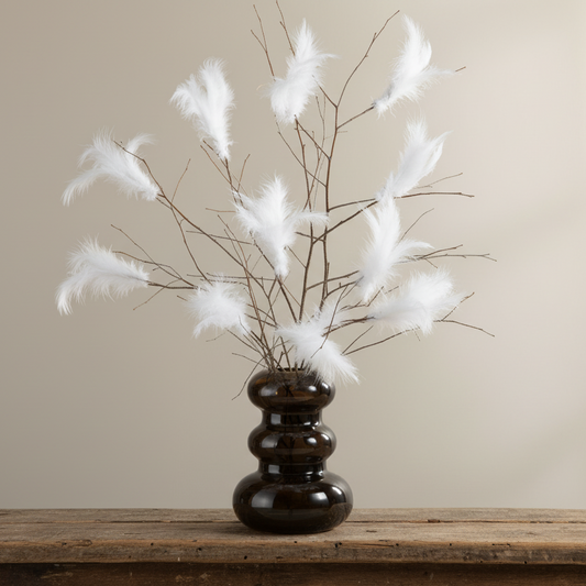 Fjäder Vippa 12-pack, Vit