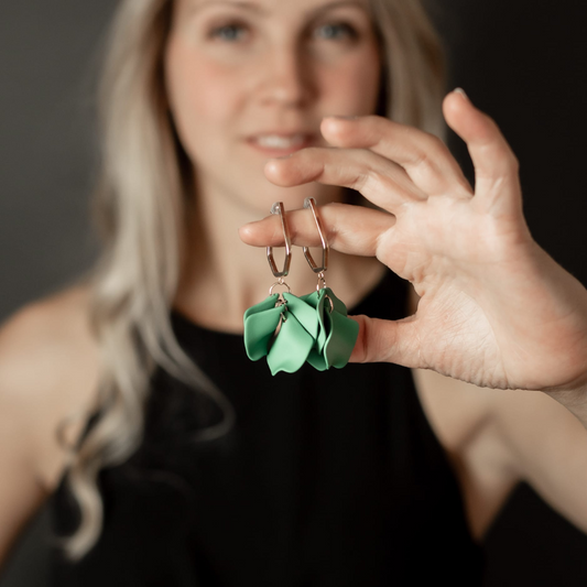 Örhängen Midnight drops, Forest Green