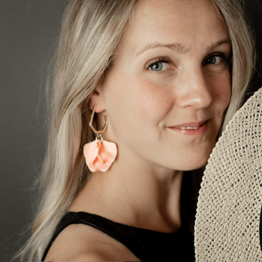 Örhängen Midnight Drops, Light Pink