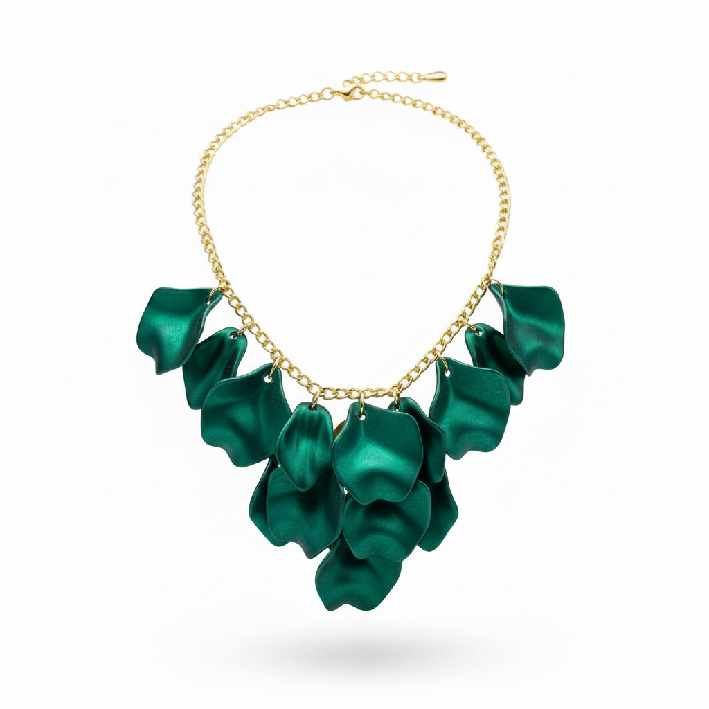 Halsband metallic green