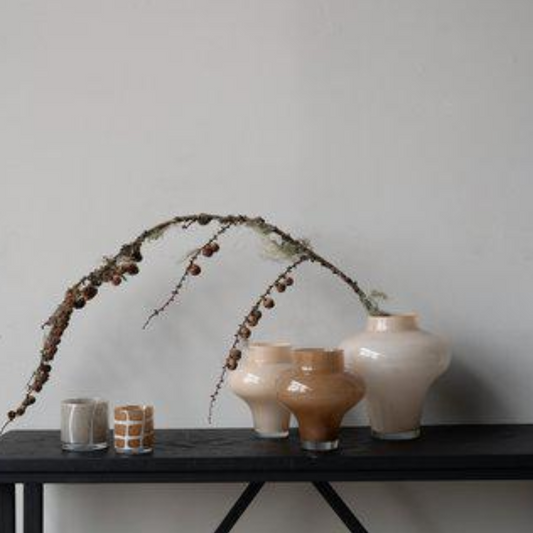 Ljuslykta Sphere liten, Beige