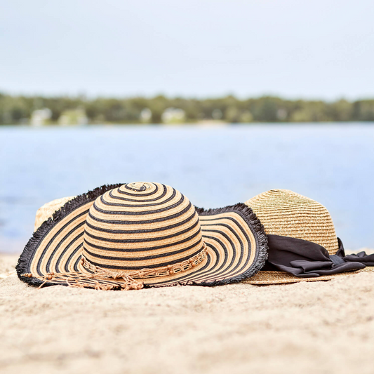 Stråhatt San Remo, Natur/Svart