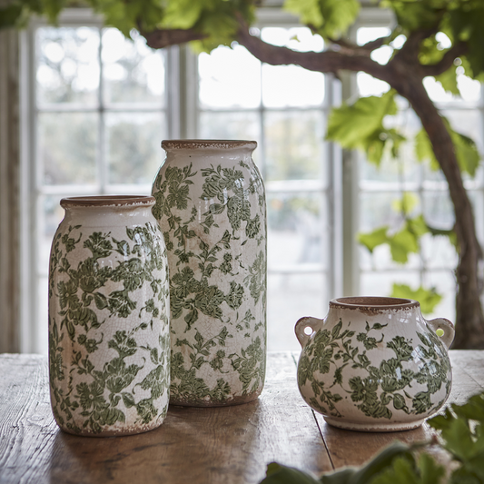 Urna Victora, grön/elfenben