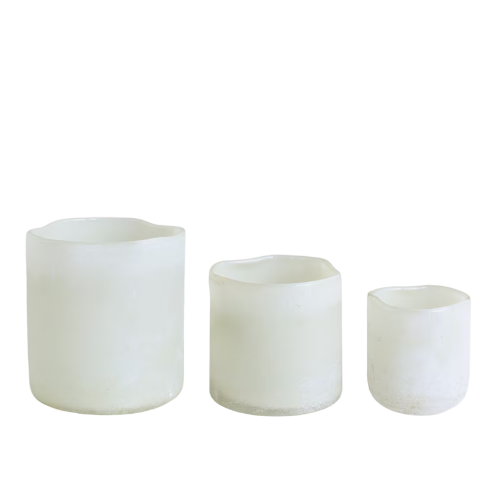Candle lantern Ebba, White