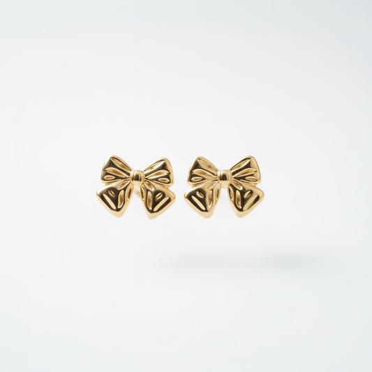 Örhängen Bow Charm, Guld