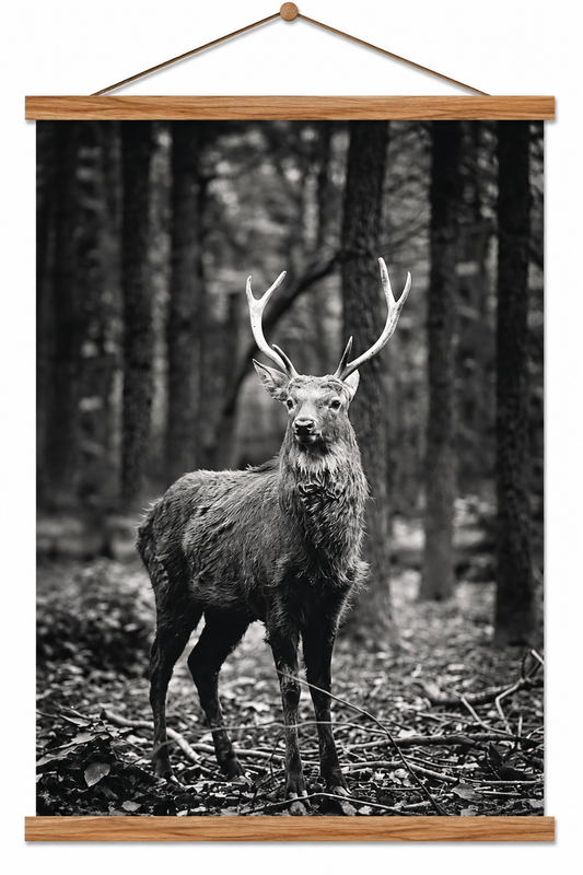 Canvas poster Forest Deer