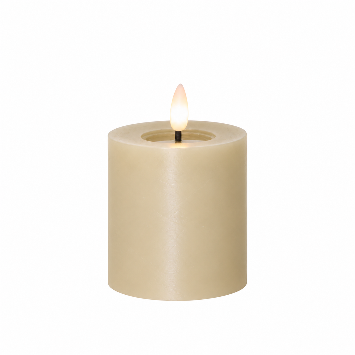 Blockljus Flamme, Beige