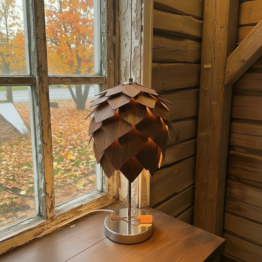 Bordslampa Skogsgläntan Låg, Valnöt