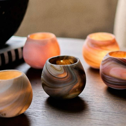 Ljuslykta Swirl, Peach