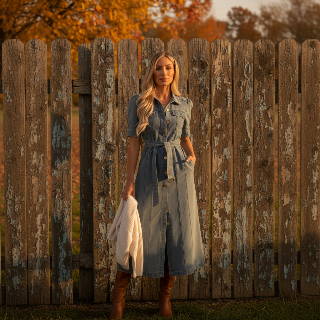 Luma Denim Dress