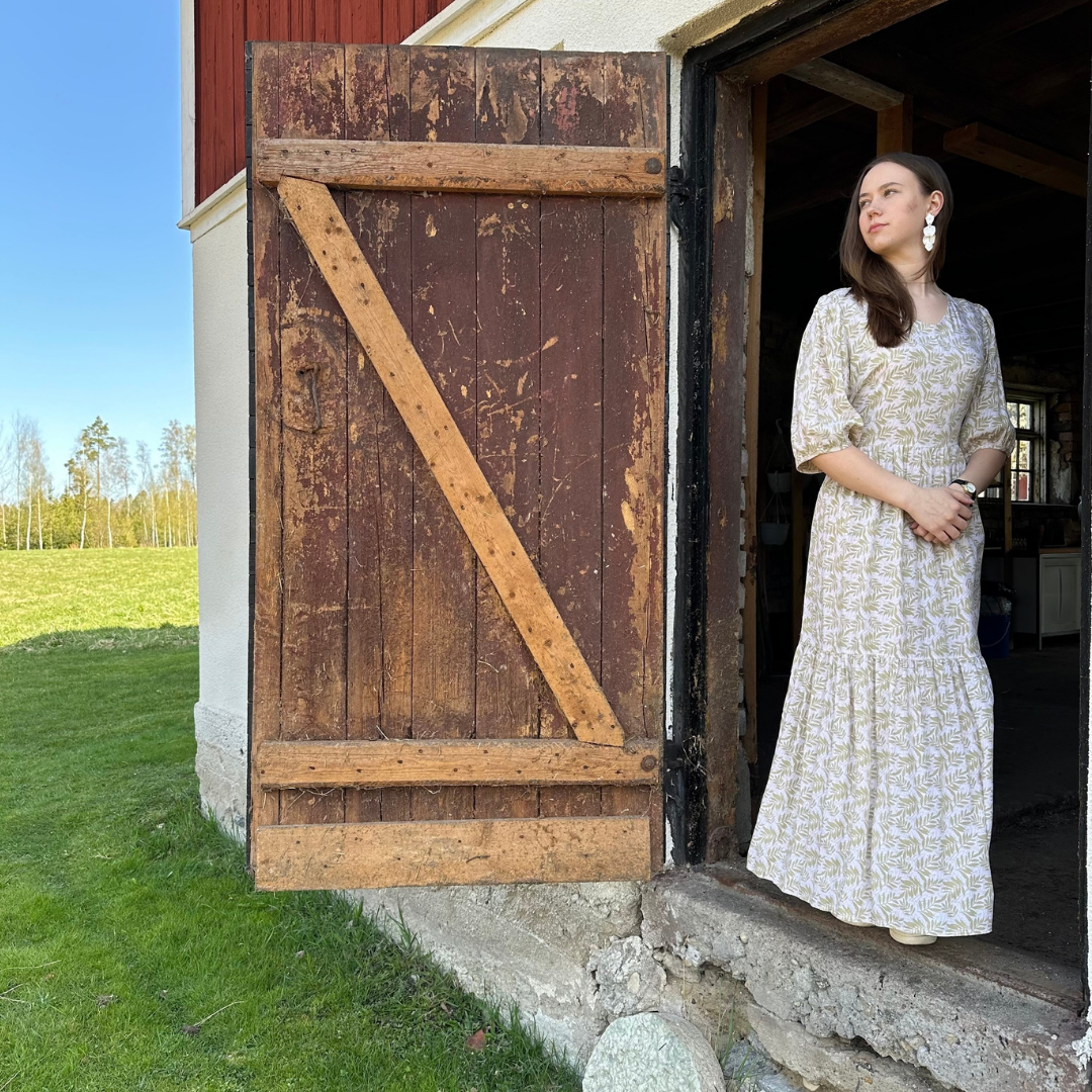 Klänning Grön blad