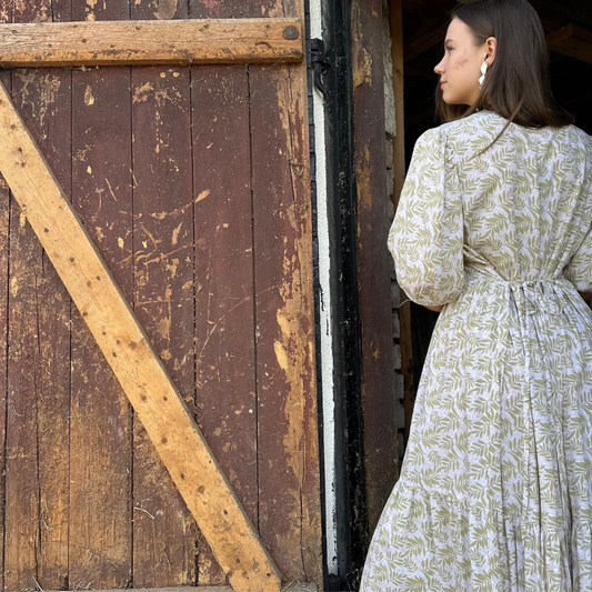 Klänning Grön blad