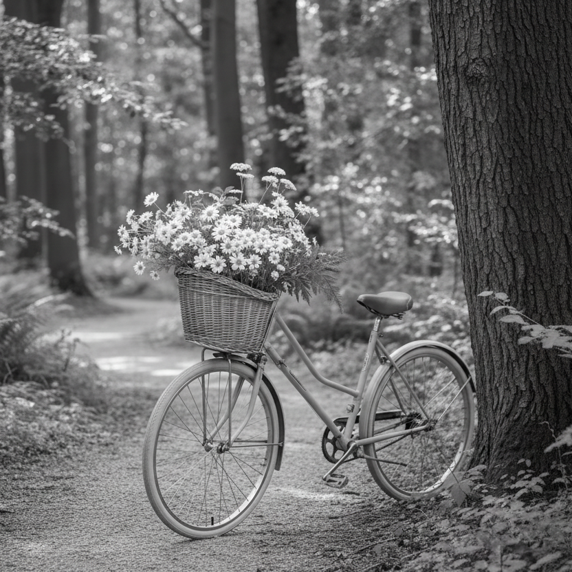 Cykelkorg i handflätad pil