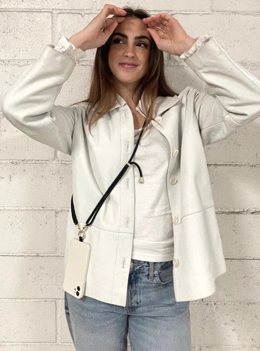 Mobilhalsband, Svart Silver