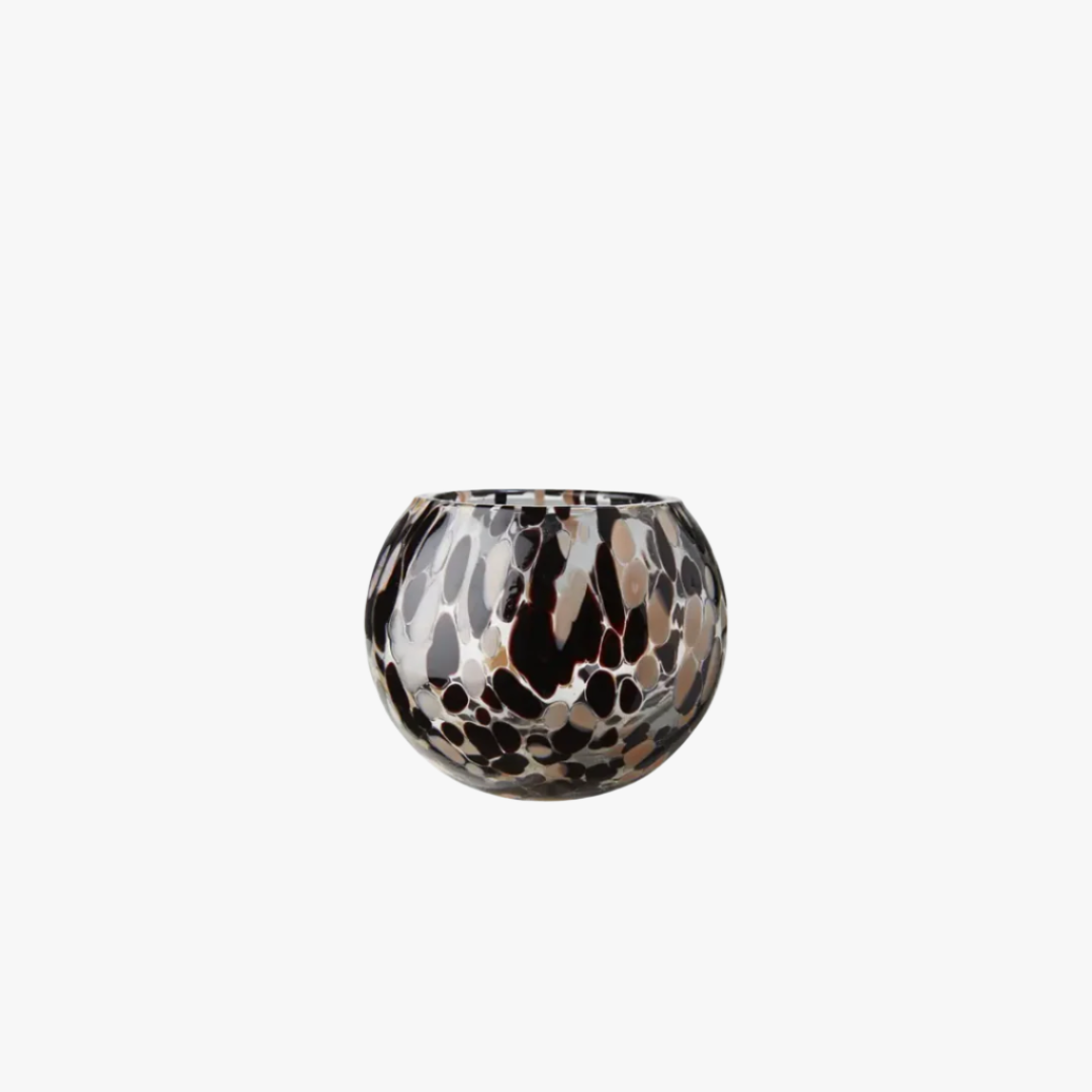 Tealight Holder Party, Brown/Beige/Black