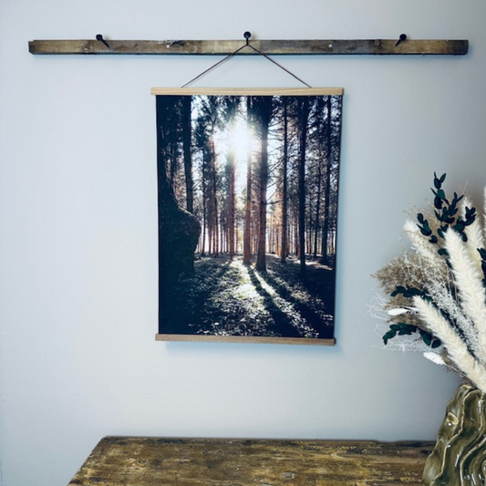 Canvasposter med magnetram i trä