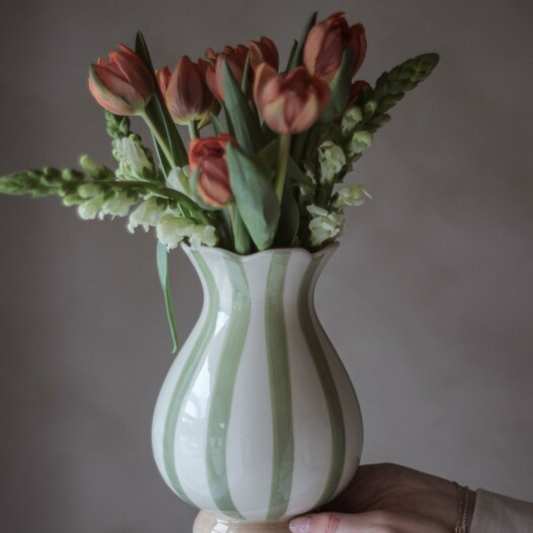 Vas Stripes hög, grön