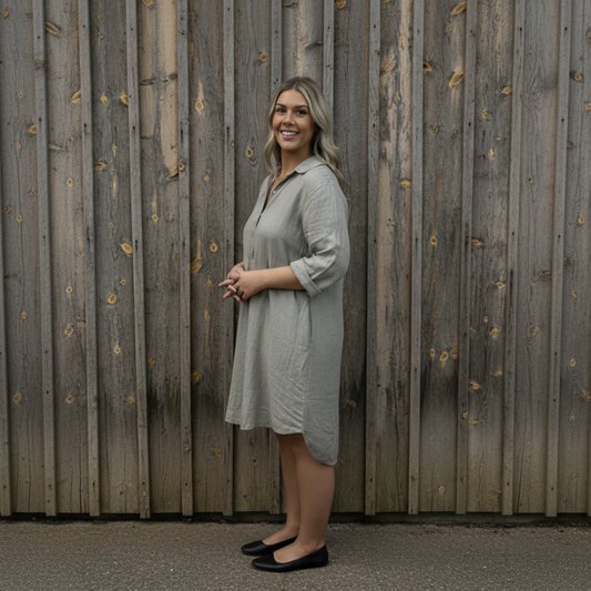 Skjortklänning i linne, Jenina