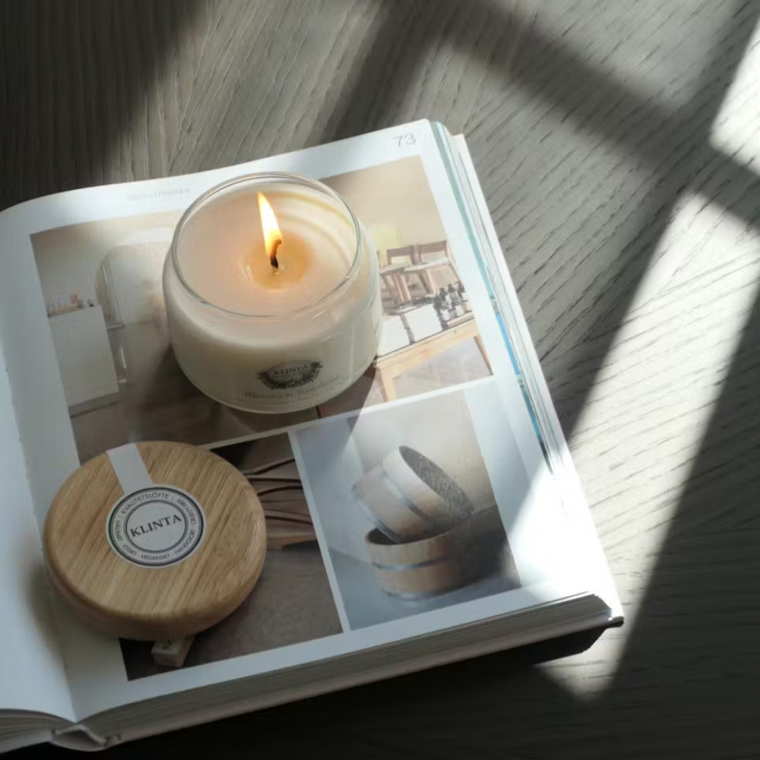 Stort doft/massageljus, Nytvättat