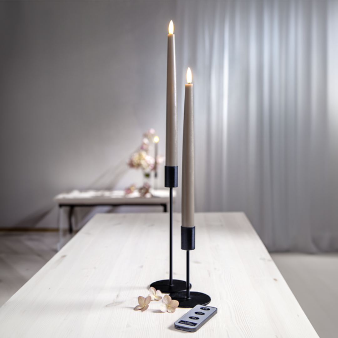 LED Antikljus 2-PACK Flamme slim