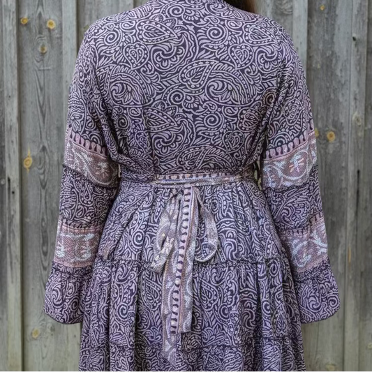 Dress Stella, Brown/Lilac