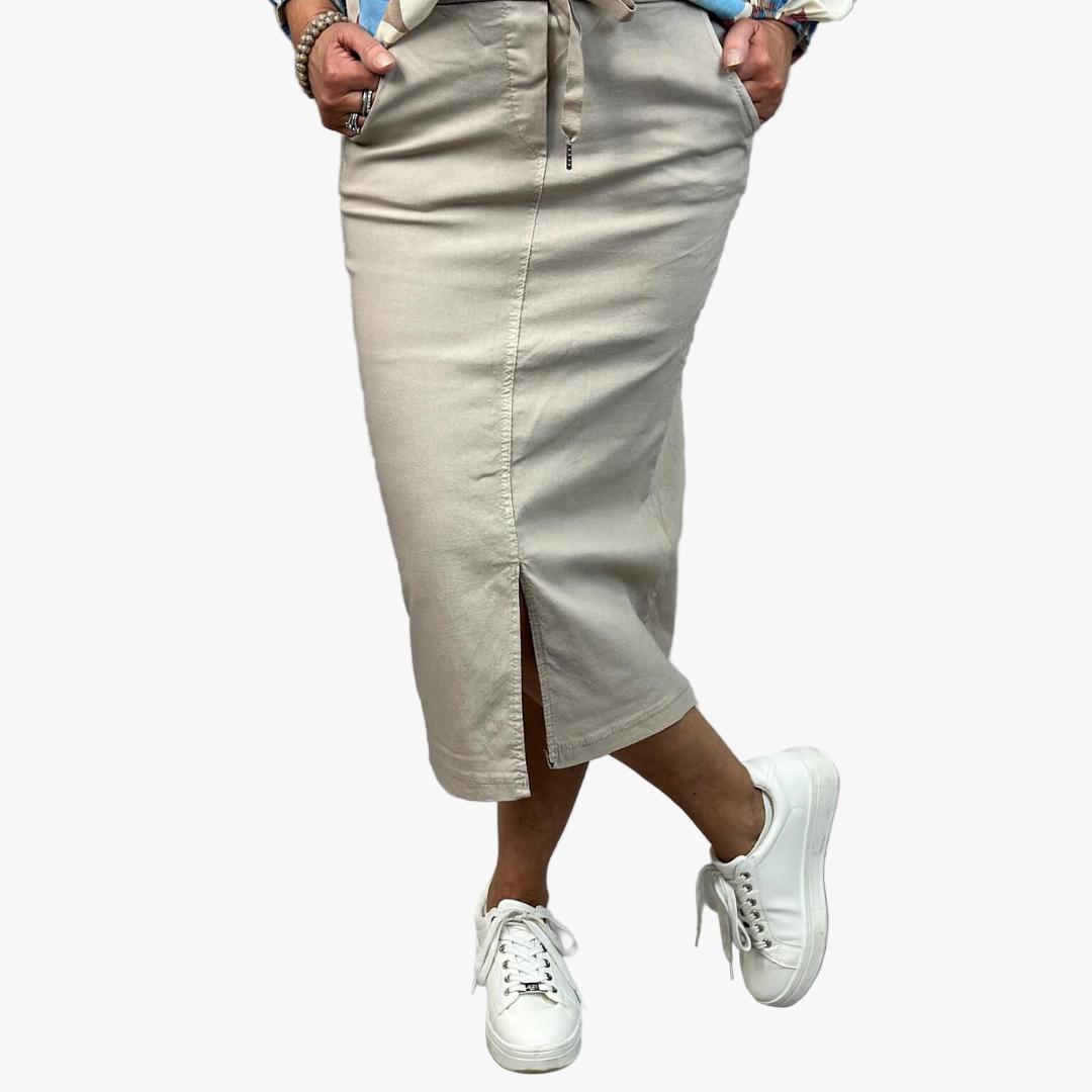 Stretchkjol Beige Ida