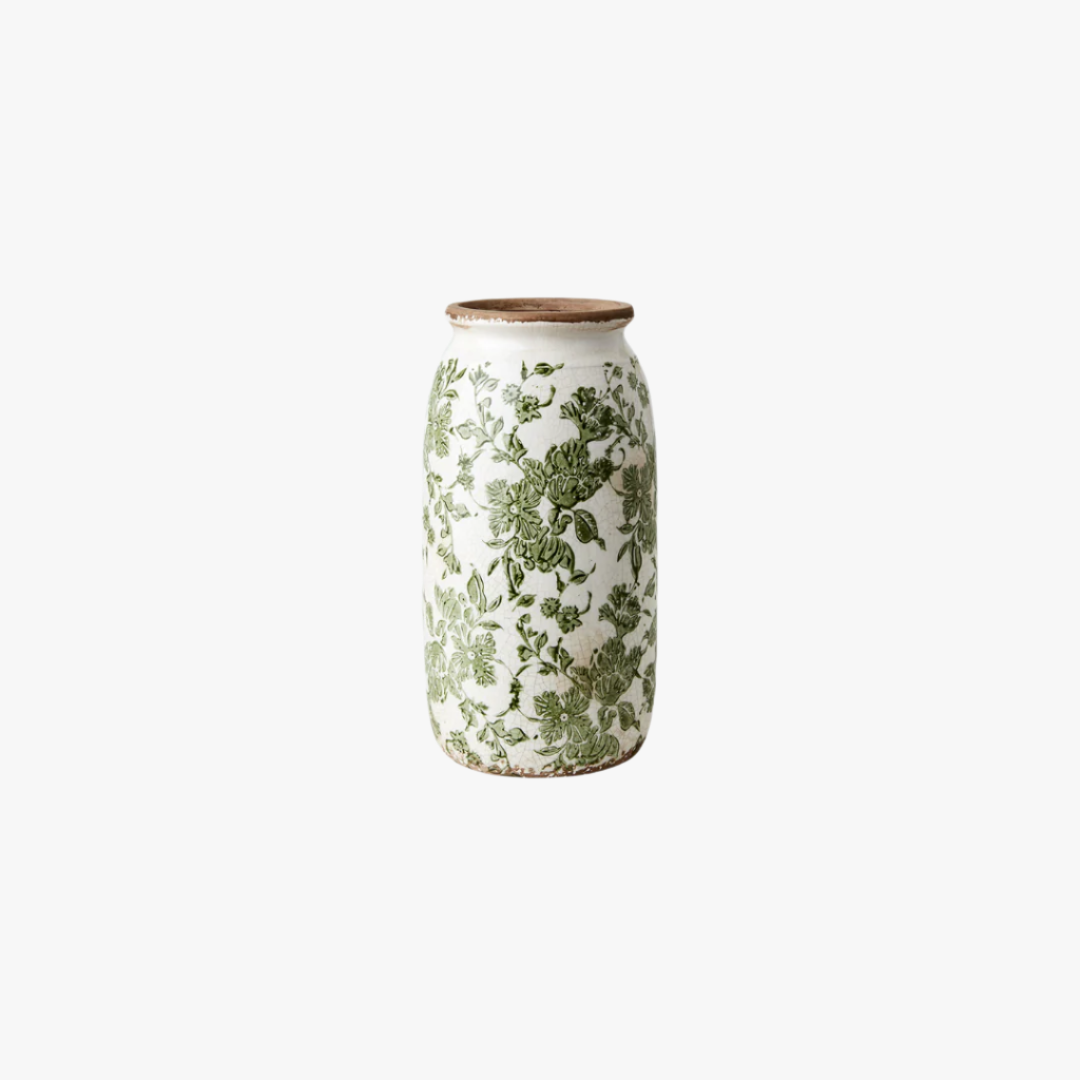 Urn Victora, green/ivory