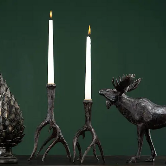 Ljusstake renhorn liten 1-pack, Svart