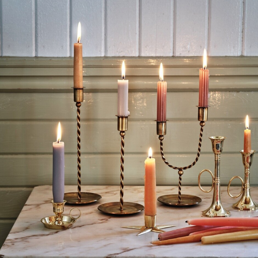 Ljusstake Estelle, Antik Mässing