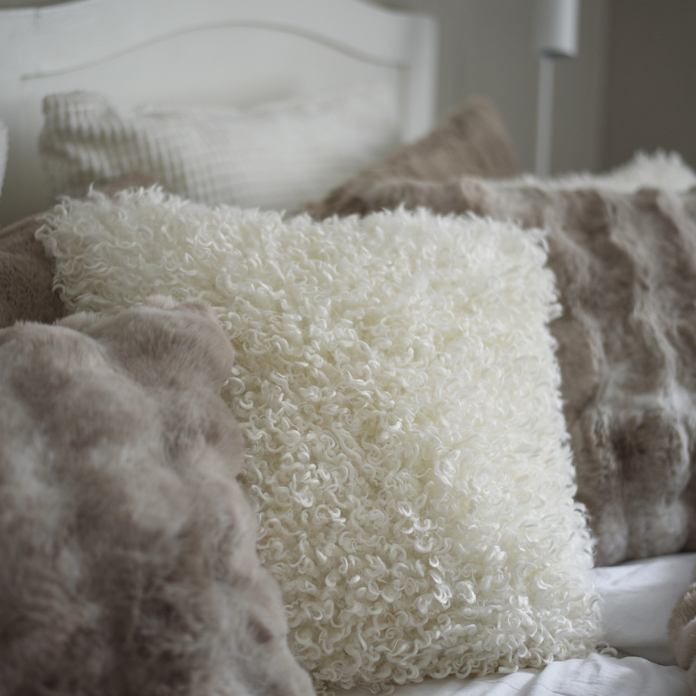 Kudde Wooly, Light Beige