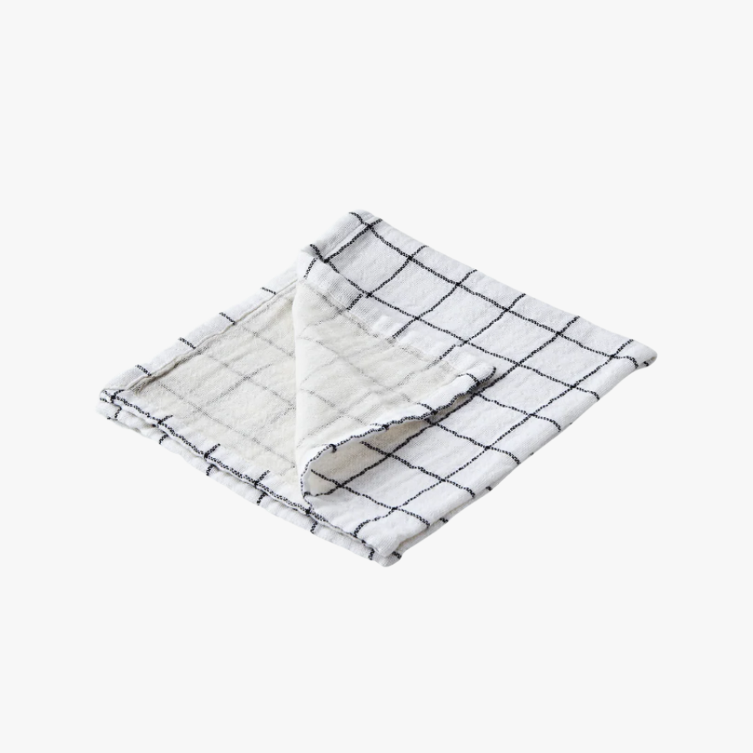 Servett Elsa svart/vit