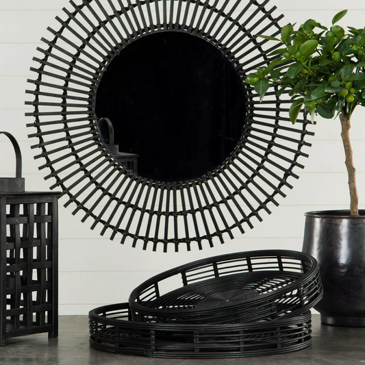 Brickor i bambu, svart