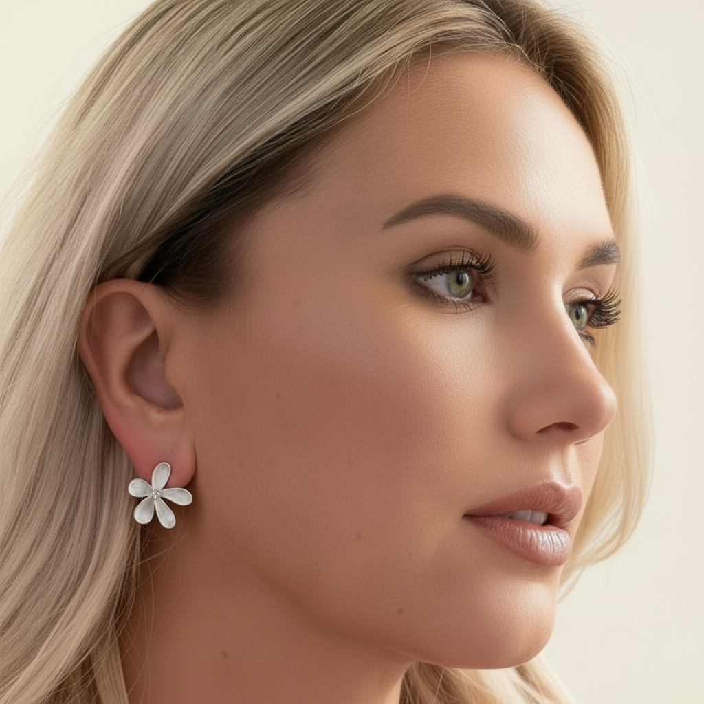 Örhängen Blossom, Silver