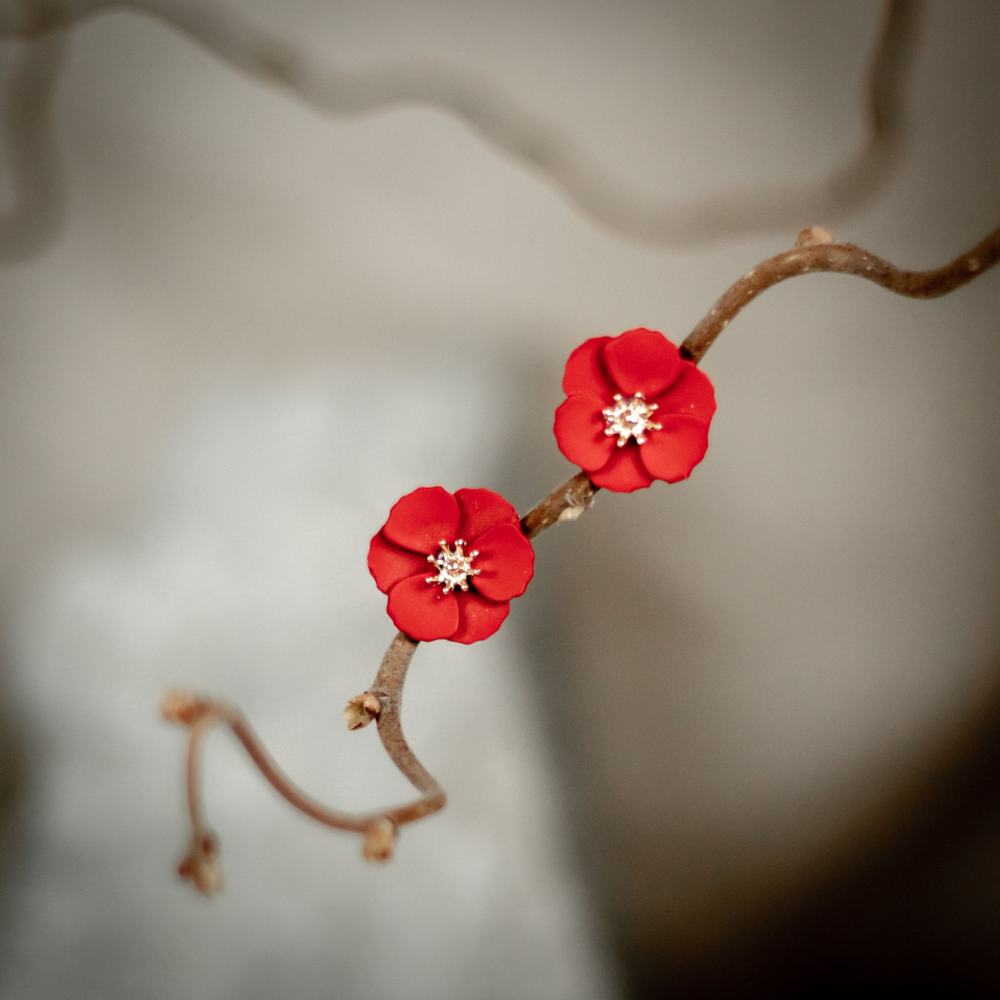 Earrings Delicate Dahlias
