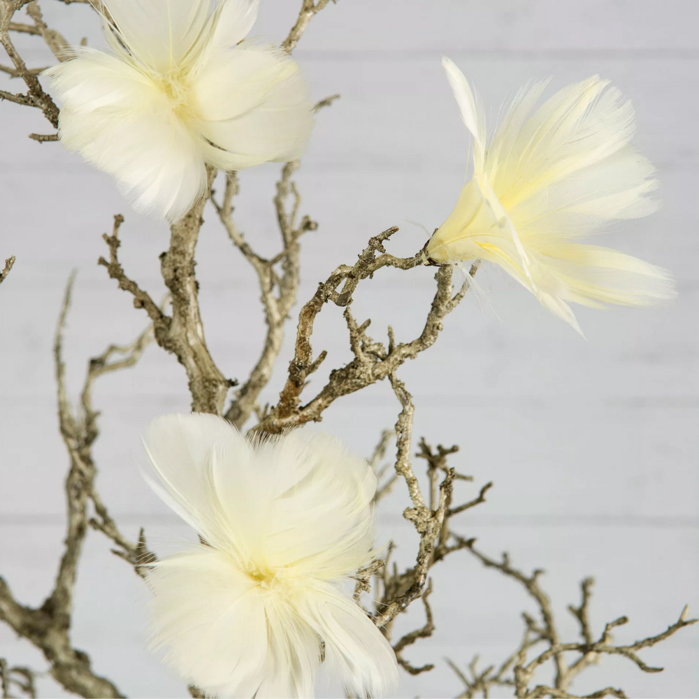 Fjäder/Tråd Blom 12-pack, Gul