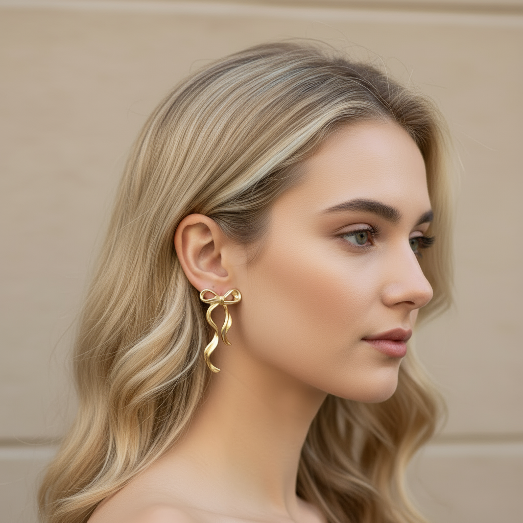 Örhängen Golden Bow