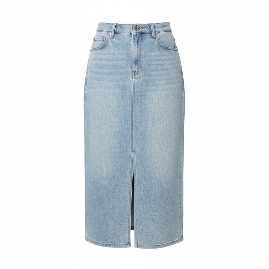 Denim skirt, Light Denim Blue