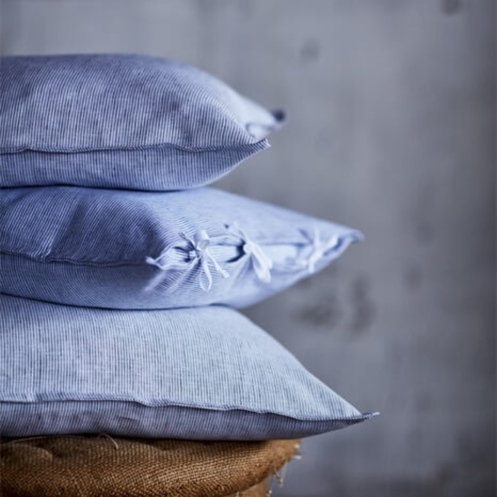 Cushion Cover Linen-Blue Stripe 50X60