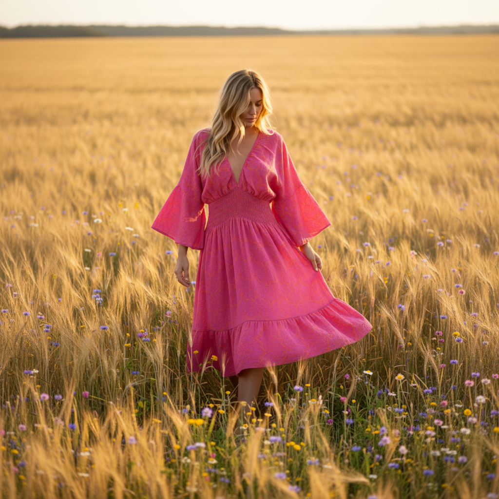 Kjole Lotta, Neon Pink
