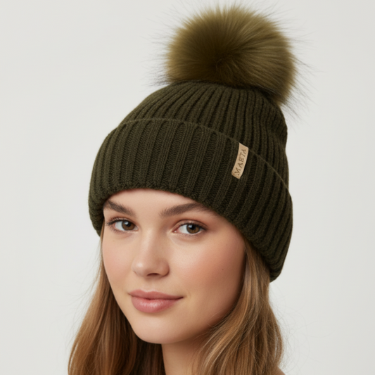 Mössa tofs, Military green