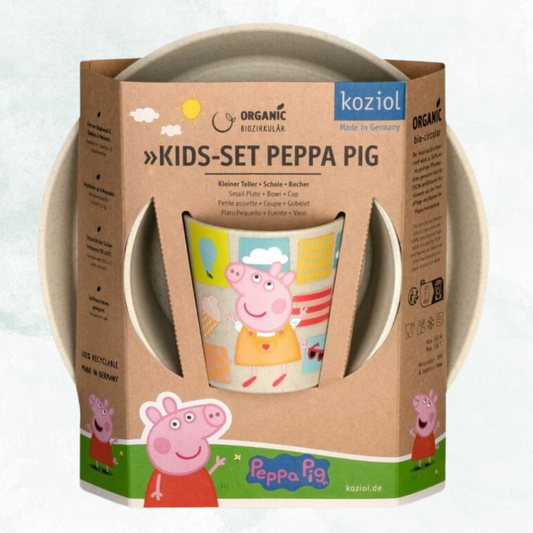 Barnservis 3 delar Tallrik/Skål/Mugg, Greta Gris