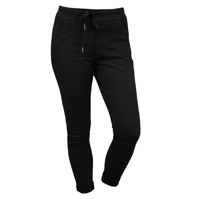 Stretch trousers Signe, Black